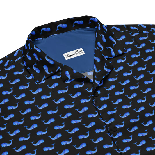 Midnight Whale Party Hawaiian Shirt